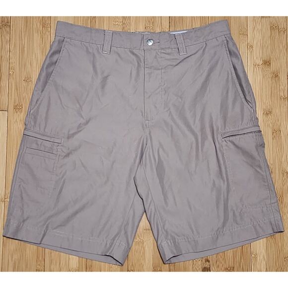 Callaway Shorts Mens Sz 34 Brown Khaki Chino Golf Zip Casual Lightweight Golfing - Picture 1 of 8